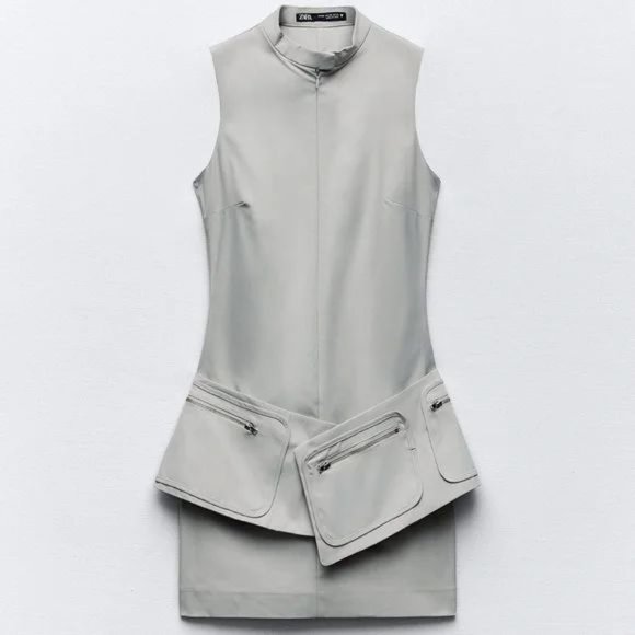ZARA BELTED SHORT DRESS WITH POCKETS - Picture 2 of 11